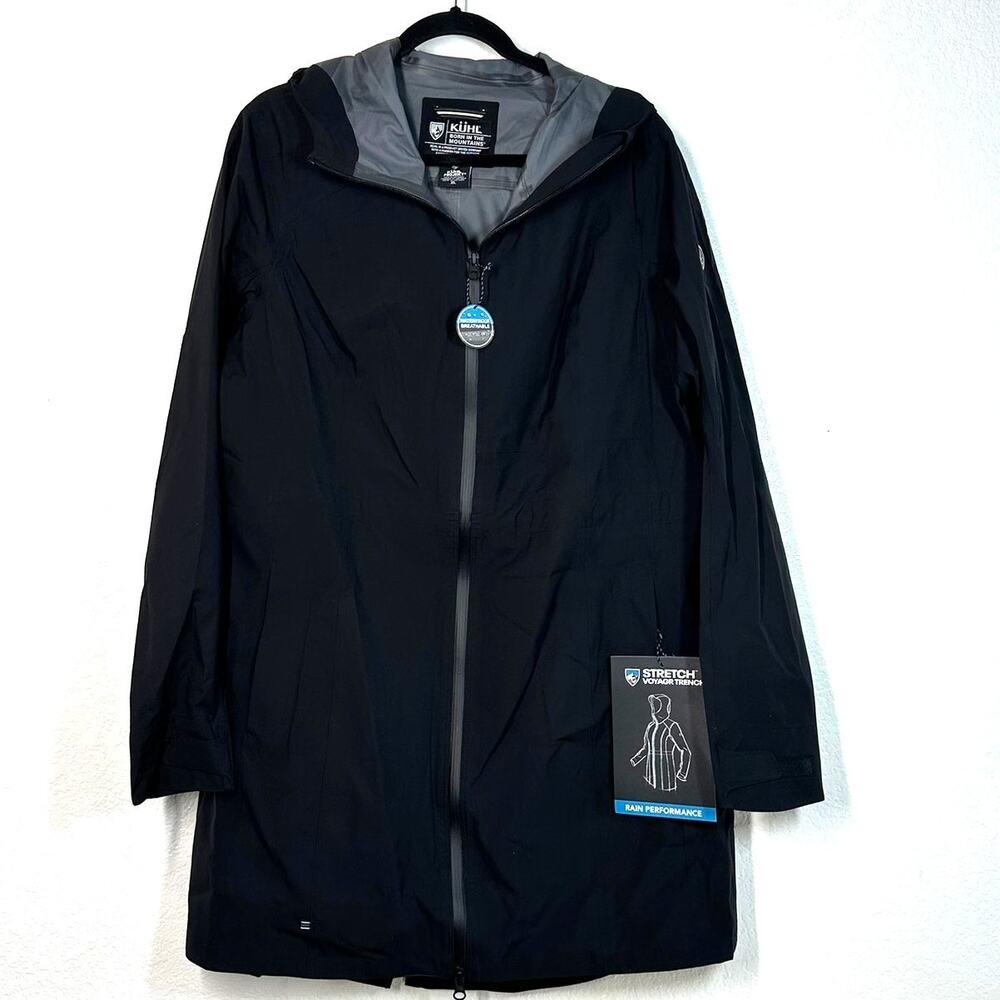 NWT XL Kuhl Women's Stretch Voyagr Trench Rain Jacket Mid LengthOutdoor